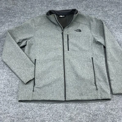 The North Face Jacket Mens Gray XL Apex Bionic 2 Fleece Lined Windwall Full Zip - Image 1 of 4