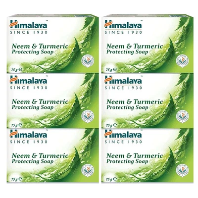 6X Himalaya Kräuter Neem & Kurkuma Seife 75 Gramm Kostenloser Versand USA - Bild 1 von 4