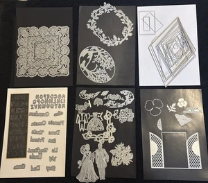 Pacchetto fustelle da taglio in metallo forme floreali parole ecc (20) - Foto 1 di 7