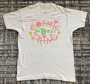 Vintage 1989 The B-52’s Cosmic Thing Tour T Shirt 3XL DEVO Talking Heads Blondie - Picture 1 of 8