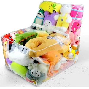 High-Capacity Transparent Pvc Children'S Toy Storage Chair Cover, Waterproof Lar - Picture 1 of 13