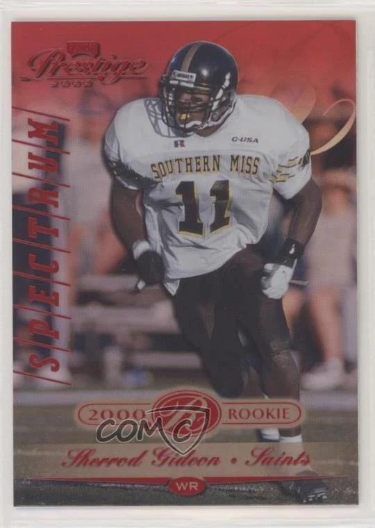 2000 Playoff Prestige Red Spectrum /100 Sherrod Gideon #267 Rookie RC - Image 1 of 2