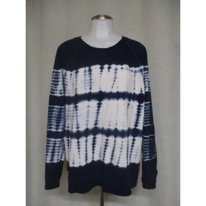 OLD NAVY Blue White Tie Dye Long Sleeve Crew Neck Tie dye Sweatshirt top XL - Picture 1 of 5