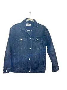 Zara Youth Teen Size 14 Black Denim Trucker Jacket - Picture 1 of 6