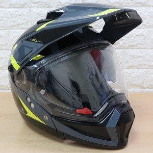 Nolan N70-2 X ECE 22.06 Motorcycle Helmet - Slate Grey / Yellow - M : 57 - 58 - Picture 1 of 11