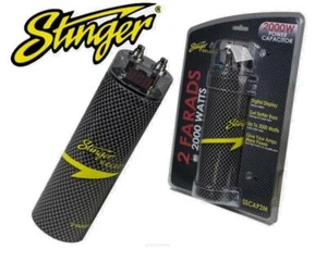 Stinger SSCAP2M 2 Faradios 2000 Vatios Coche Amplificador Digital Power Cap Condensador - Imagen 1 de 1