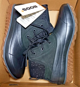 Bogs Women's Classic Casual Lace Leather Boot, Size 8, Black, 72546 - Picture 1 of 3