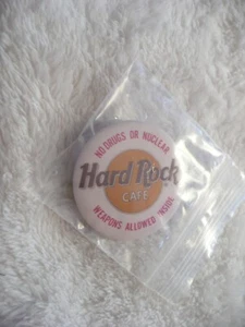 TR- HARD ROCK CAFE NO DRUGS OR NUCLEAR WEAPONS ALLOWED INSIDE PIN BADGE #41582 - Picture 1 of 8