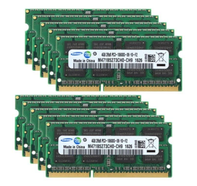 Samsung 4GB 2RX8 DDR3 1333MHz PC3-10600S 204PIN SODIMM Laptop RAM Memory LOT" - Image 1 of 4