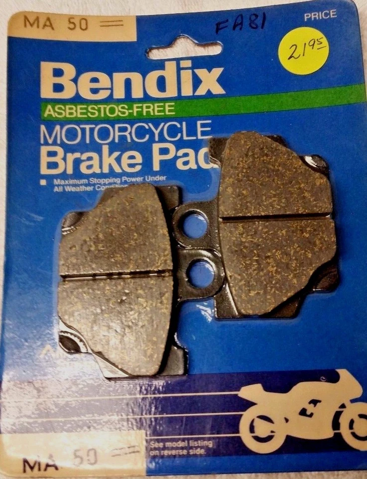 Nuevo juego de pastillas de freno Bendix MA 50 (igual que EBC FA81) para Yamaha Foto 1 de 1