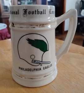 Philadelphia Eagles NFL 16 OZ. Mug, Stein 5-1/2" Made in U.S.A. Vintage 70's - Picture 1 of 9