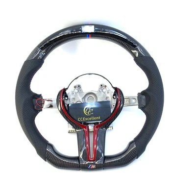 For BMW M140i F20 F44 M2 F87 M3 F80 F82 F83 M5 Carbon Fiber LED Steering Wheel - Image 1 of 4