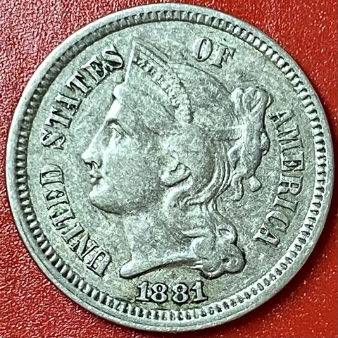 1881 NICKEL THREE CENT PIECE Cover