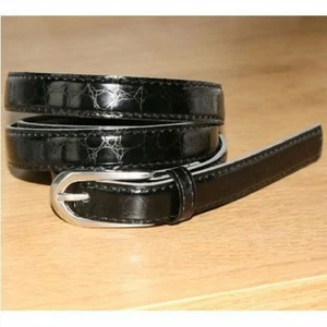 Damen Frauen, Mädchen Taille Größe 10-16 Schlangenmuster Lacklederoptik, UK-Verkäufer - Bild 1 von 3