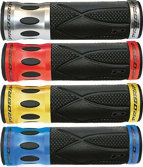 PROGRIP MANOPOLE BICI-MTB-ATV IN GOMMA CON INSERTO ALLUMINIO COLORE ARGENTO 939 - Immagine 1 di 1