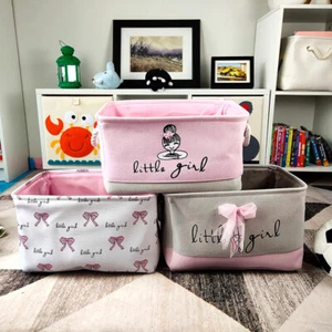 Laundry Basket Bins Clothes Storage Bag Baby Toys Hamper Organizer Foldable - Picture 1 of 19