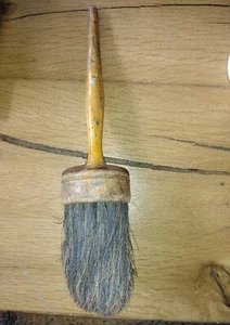 Antique Vintage Early Shaker Brush With Turned Wood Handle - Picture 1 of 8
