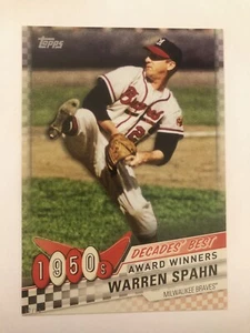 2020 Topps Decade's Best 1950s Jumbo 5x7 Warren Spahn Braves DB5 19/49 - Picture 1 of 1