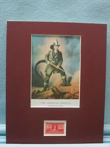 Honoring the American Firemen - "facing the Enemy" & Volunteer Fireman stamp - Picture 1 of 1