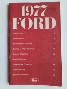1977 Ford Owners Specification Manual LTD Crown Victoria Custom Squire Wagon - Bild 1 von 2
