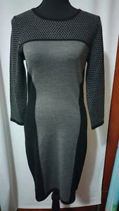 Dressbarn Black/Gray Sweater Dress Women's Size S - Picture 1 of 9