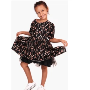 Peek Kids Infinity Vine Floral Print Puff Sleeve Dress Size 3T - Picture 1 of 9