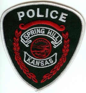 Spring Hill white border Police Patch Kansas KS - Picture 1 of 1
