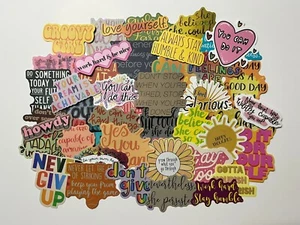 Pack of 50 Love Friendship Motivation Quotes Theme Vinyl Sticker Pack - Picture 1 of 6