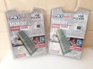 2x 1GB PNY DIMM DDR2 Memory PC2-4300 533MHz - Picture 1 of 9
