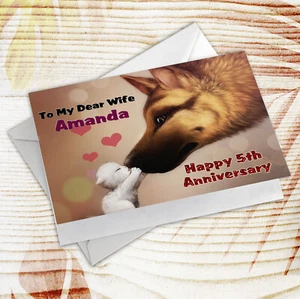 A009; Personalised Happy Anniversary; Congratulation on your anniversary Card - Picture 1 of 9
