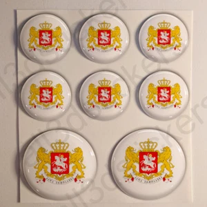 Adesivo Georgia Resinato 3D Adesivi Emblema Stemma Georgia Resinati TONDO Resine - Bild 1 von 1