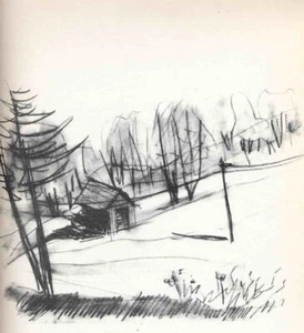 FRED NIEBEL - BERGDORF in ITALIEN - 1955 Original Lithografie - Picture 1 of 1