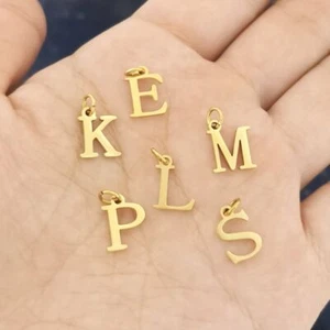 Letras Dije Colgantes-Plata Esterlina 925 A-Z Alfabeto Colgante 15MM HÁGALO USTED MISMO Joyería - Imagen 1 de 26