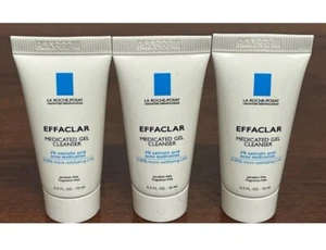 3x LA-ROCHE-POSAY EFFACLAR GEL LIMPIADOR MEDICADO 0,5 oz / 15 ml ea NUEVO - Imagen 1 de 1