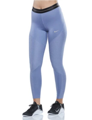 NIKE TIGHT FIT TIGHTS WOMEN’S BLUE ICON CLASH WARM FULL LENGTH CU6075 482 SMALL - Image 1 of 4