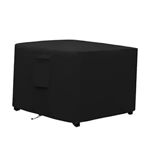  Outdoor Fire Pit Cover Square 32" Lx32 Wx24 H, Square-32"Lx32"Wx24"H Black - Picture 1 of 8