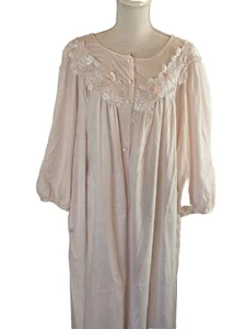 KOMAR Camisón Mujer XXL XL ROSA Repujado Floral Vestido Casa Núcleo Abuela Pradera - Imagen 1 de 19