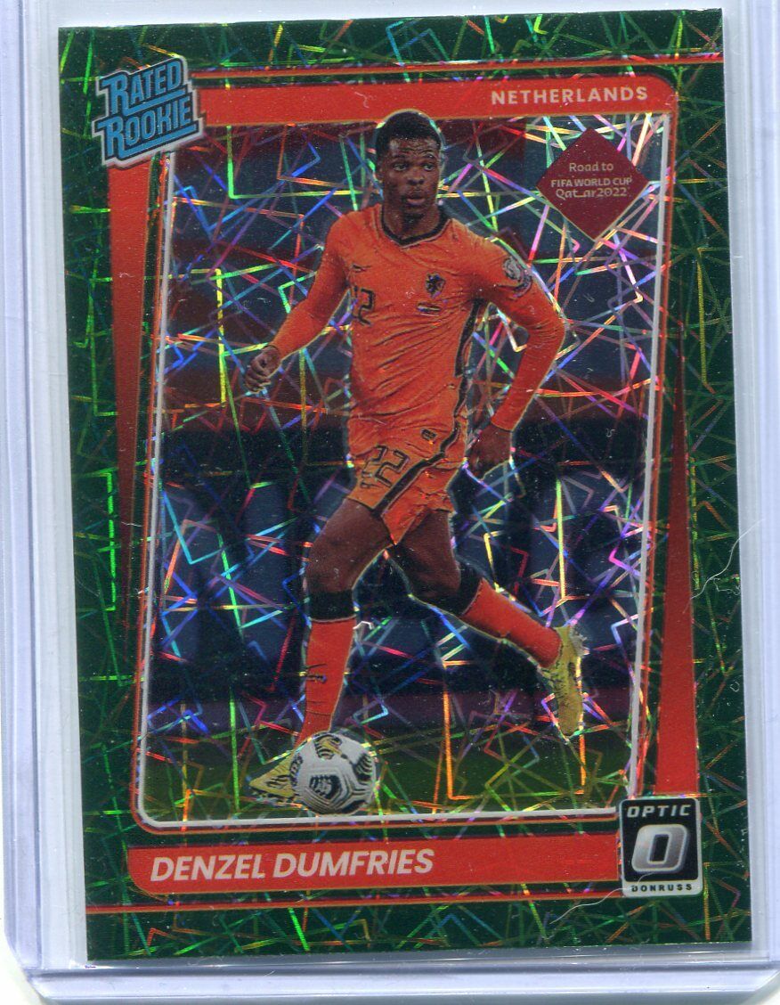 2021-22 Donruss Optic Rated Rookie RC DENZEL DUMFRIES Green Velocity Prizm SP