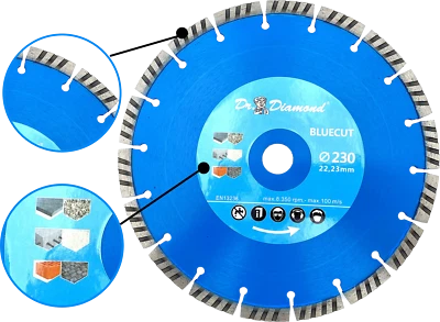 Diamanttrennscheibe BlueCut Universal Turbo Power 125 -230mm  Beton Stein Granit - Bild 1 von 3