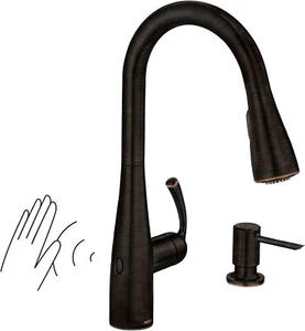 Moen Essie berührungslose Einhand-Pulldown-Brause Küchenarmatur - 87014EWBRB - Bild 1 von 4