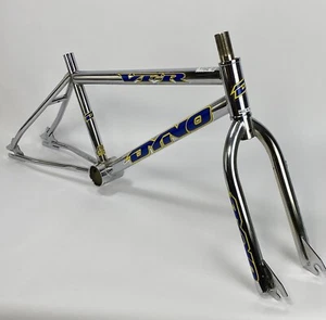 1992 Dyno VFR Frame And Fork Set Vintage Old School BMX Chrome 20” Racing 90’s - Picture 1 of 15
