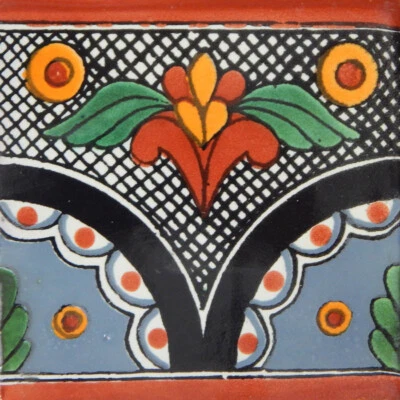 Mexican Tile Folk Art Handmade Talavera Backsplash Handpainted Mosaic # C261 - Image 1 of 2