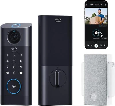 eufy S330 Video Cerradura Inteligente Wi-Fi Cámara Timbre Huella Dactilar Cerradura de Puerta Sin Llave Foto 1 de 4