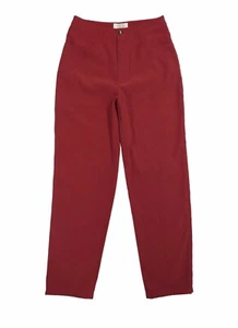 Talbots Pants Tapered Mid Rise Pockets Stretch Red Womens 25x27 Size 2P - Picture 1 of 7