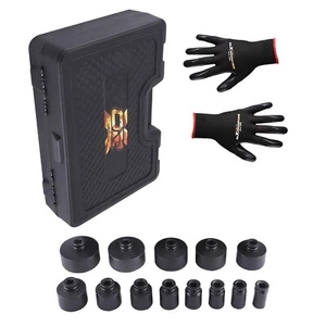 13PCS Set di dadi di bloccaggio scanalati attacco 1/2" 18-80mm cuscinetto dadi utensili kit - Foto 1 di 12