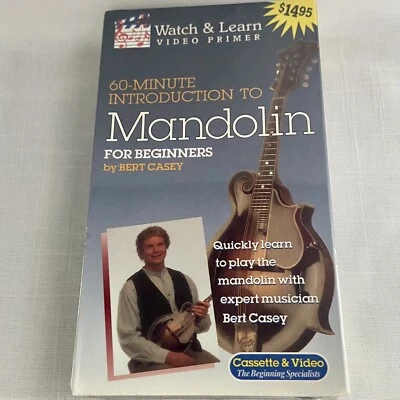Introduction to Mandolin for Beginners Bert Casey Watch & Learn VHS New Sealed - Image 1 of 4