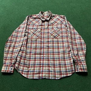 Vintage Levi Straus Shirt Mens M Red 70S 80S Pearl Snap Western Button Up - Picture 1 of 6