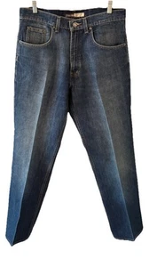 St. John Bay's Men’s Blue Jeans SZ 34X 33.5 Starched With Crease NICE Condition - Picture 1 of 14