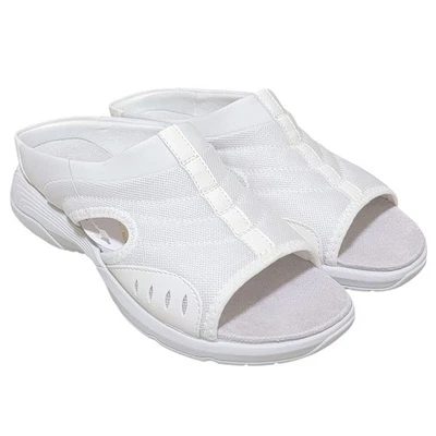 Easy Spirit Women Traciee Lightweight Slide Sandals Size US 10M White Mesh - Image 1 of 4