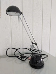 Vintage IKEA ESPRESSIVO halogen table desk lamp light Gloss Black telescopic - Picture 1 of 4